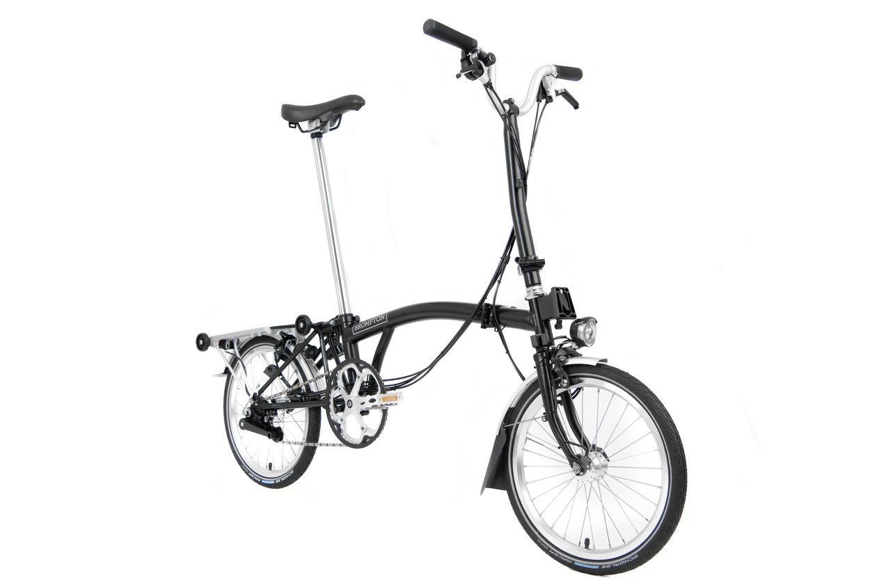 Brompton C-Line Explore mit Gepu00e4cktru00e4ger - 2022 - 16 Zoll - Faltrahmen