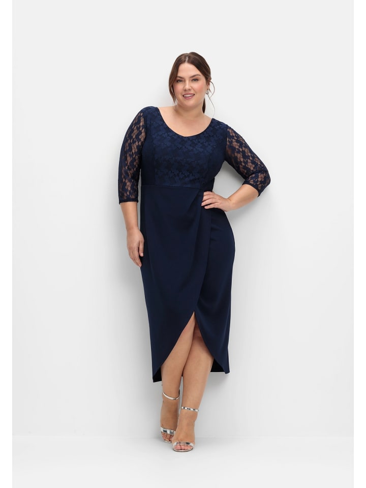 sheego Abendkleid in marine günstig kaufen