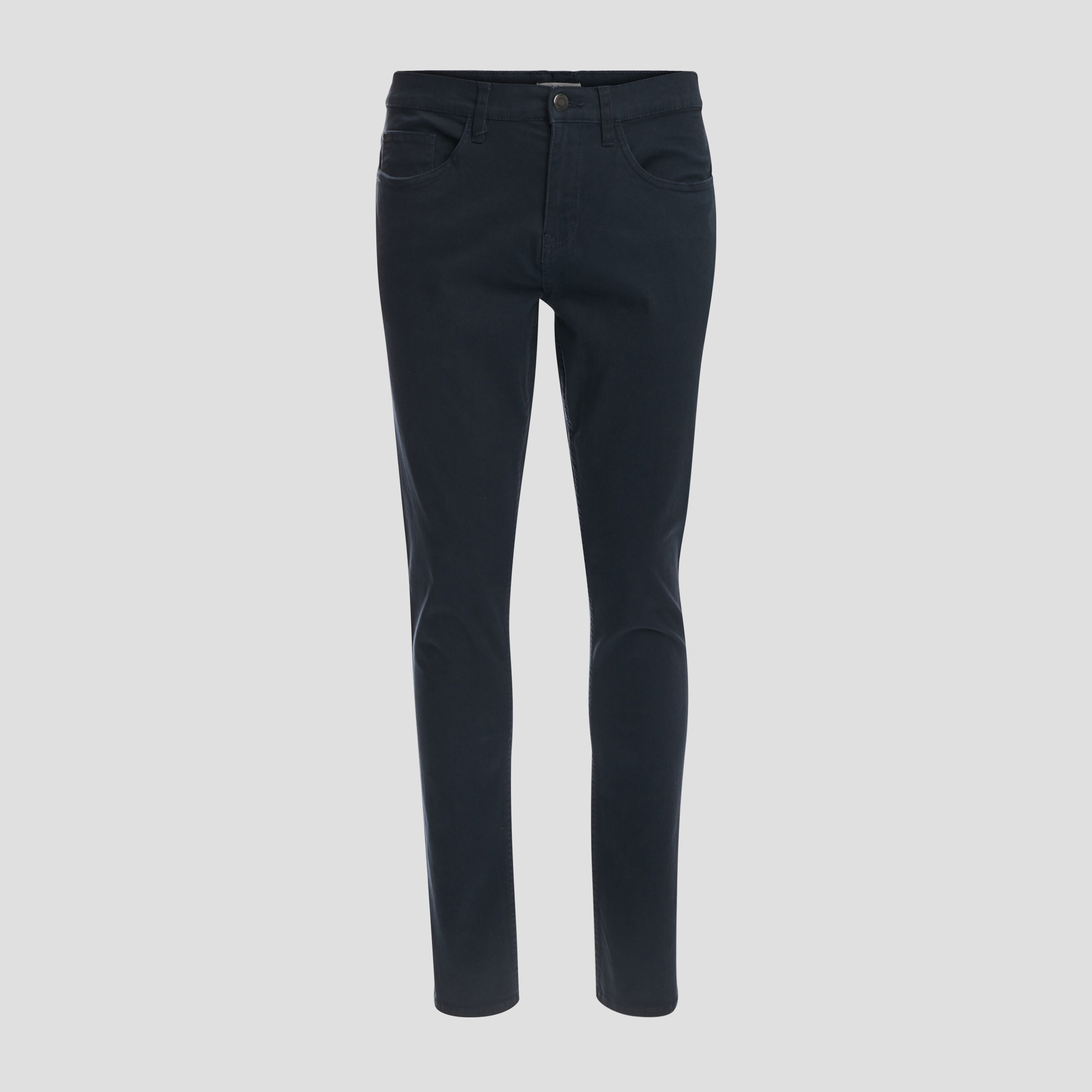 Pantalon droit en coton bleu marine homme | La Halle