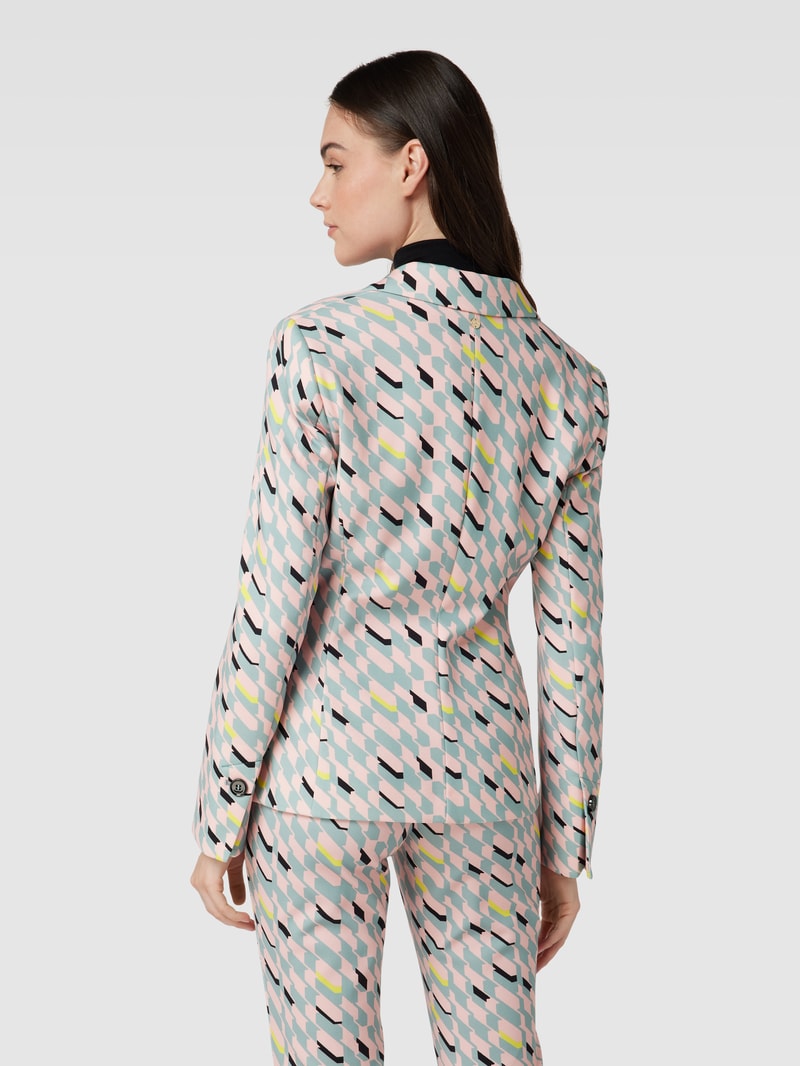 Blazer mit Allover-Muster in petrol
