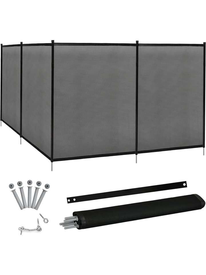 COSTWAY Poolzaun 360x125cm in Schwarz günstig kaufen onesize