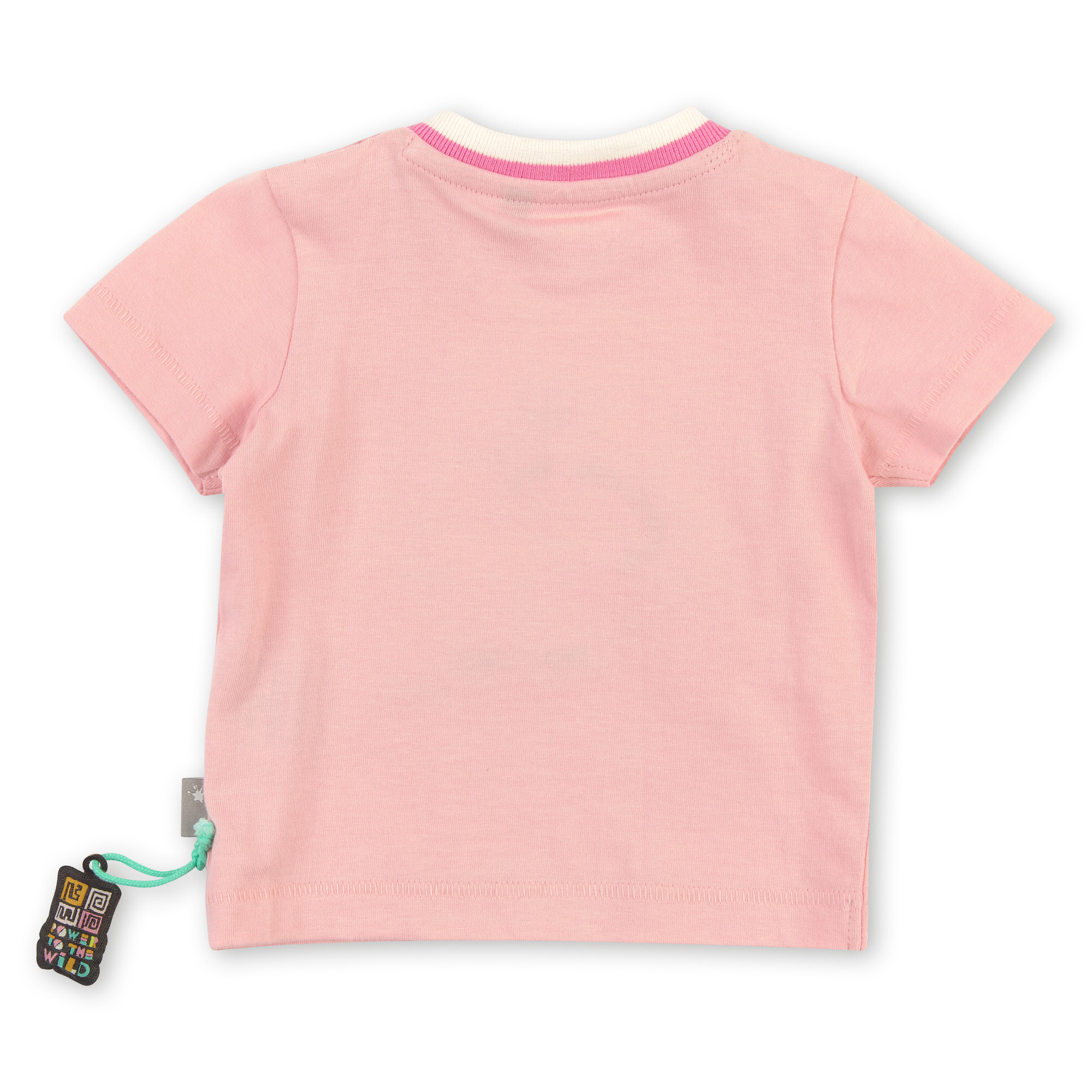 Baby T-Shirt, zartrosa mit Giraffen Motiv