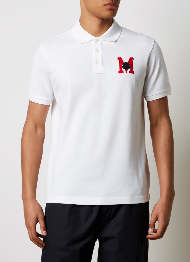 Polo Moncler de corte regular em algodão piqué com bordado do logotipo.