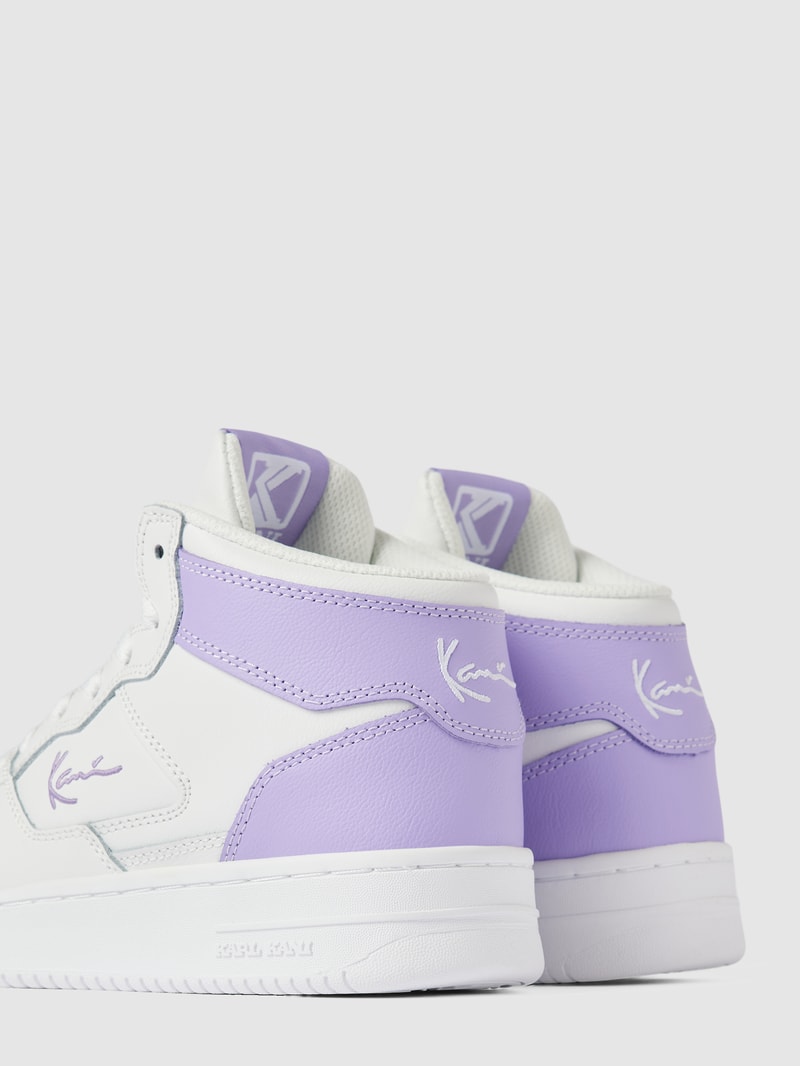 High Top Sneaker mit Label-Details in weiss