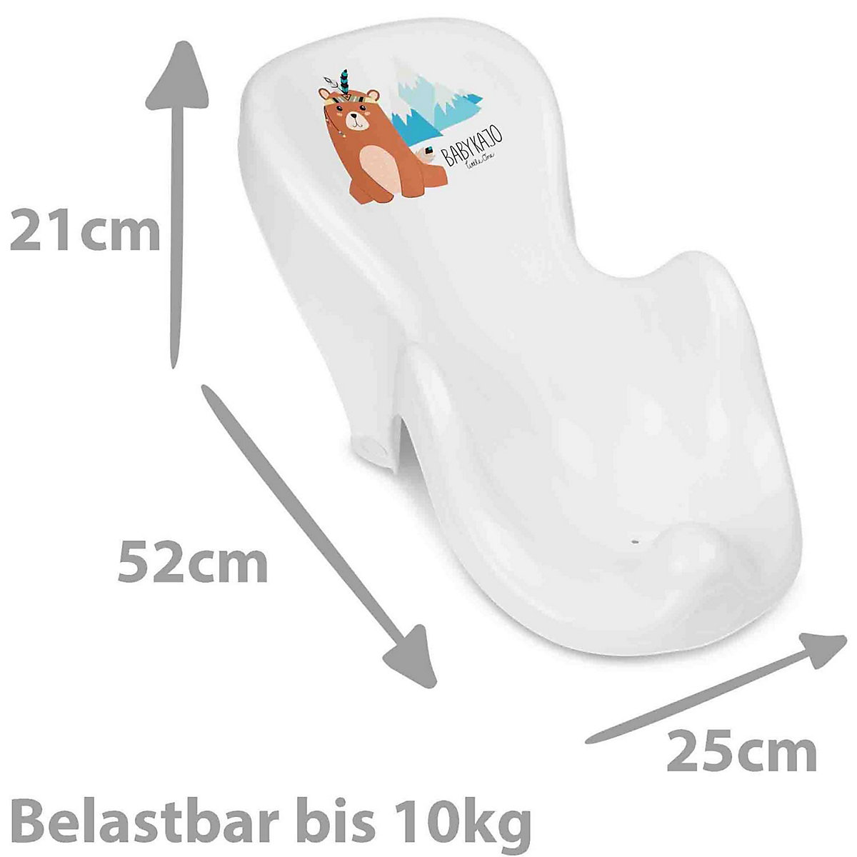 Baby Badewannen Set 3 Teilig - Babybadewanne, Baby Badesitz, Kapuzenhandtuch - Baby Wanne mit Stöpsel