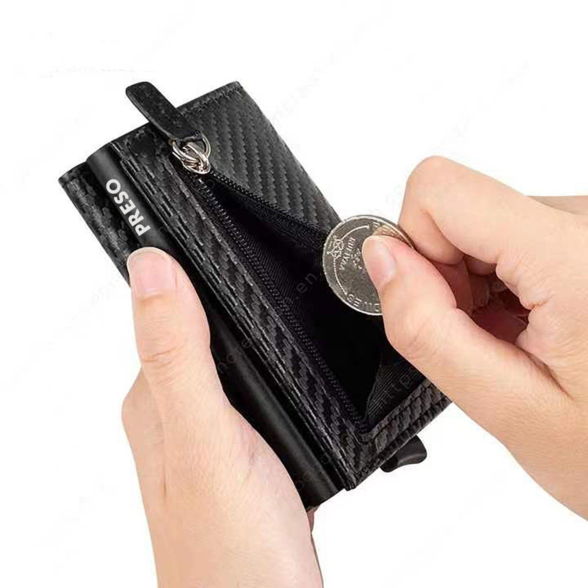 PRESO BAG Geldbörse Herren Geldbörse, Herren Geldbeutel, Magic Wallet, Kreditkartenetui, Kleiner Geldbeutel, Herrengeschenk, Weihnachtsgeschenk für Männer
