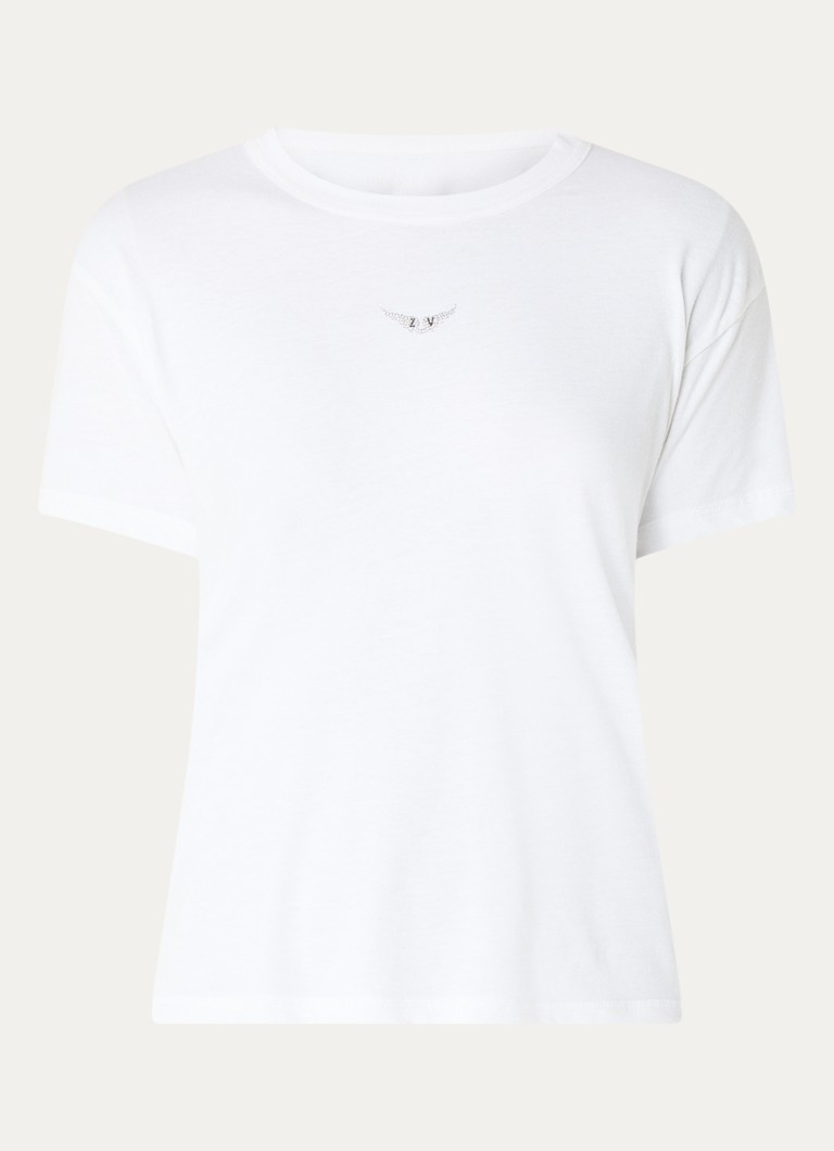 Zadig&Voltaire Marta T-shirt in linen blend with logo