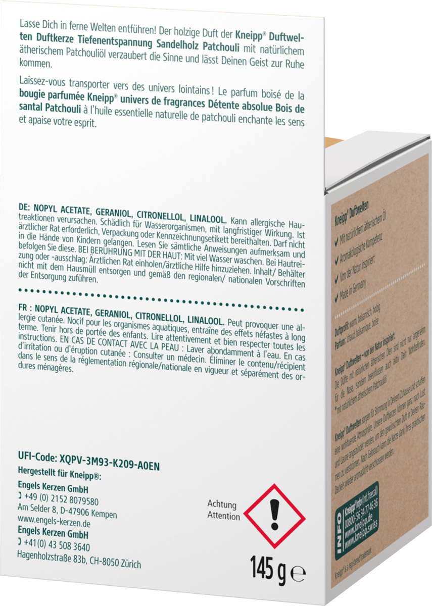Duftkerze im Glas Tiefenentspannung 145g, 1 St