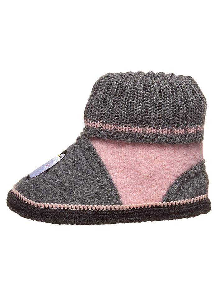 lamino Hausschuhe in Grau/ Rosa günstig kaufen 29