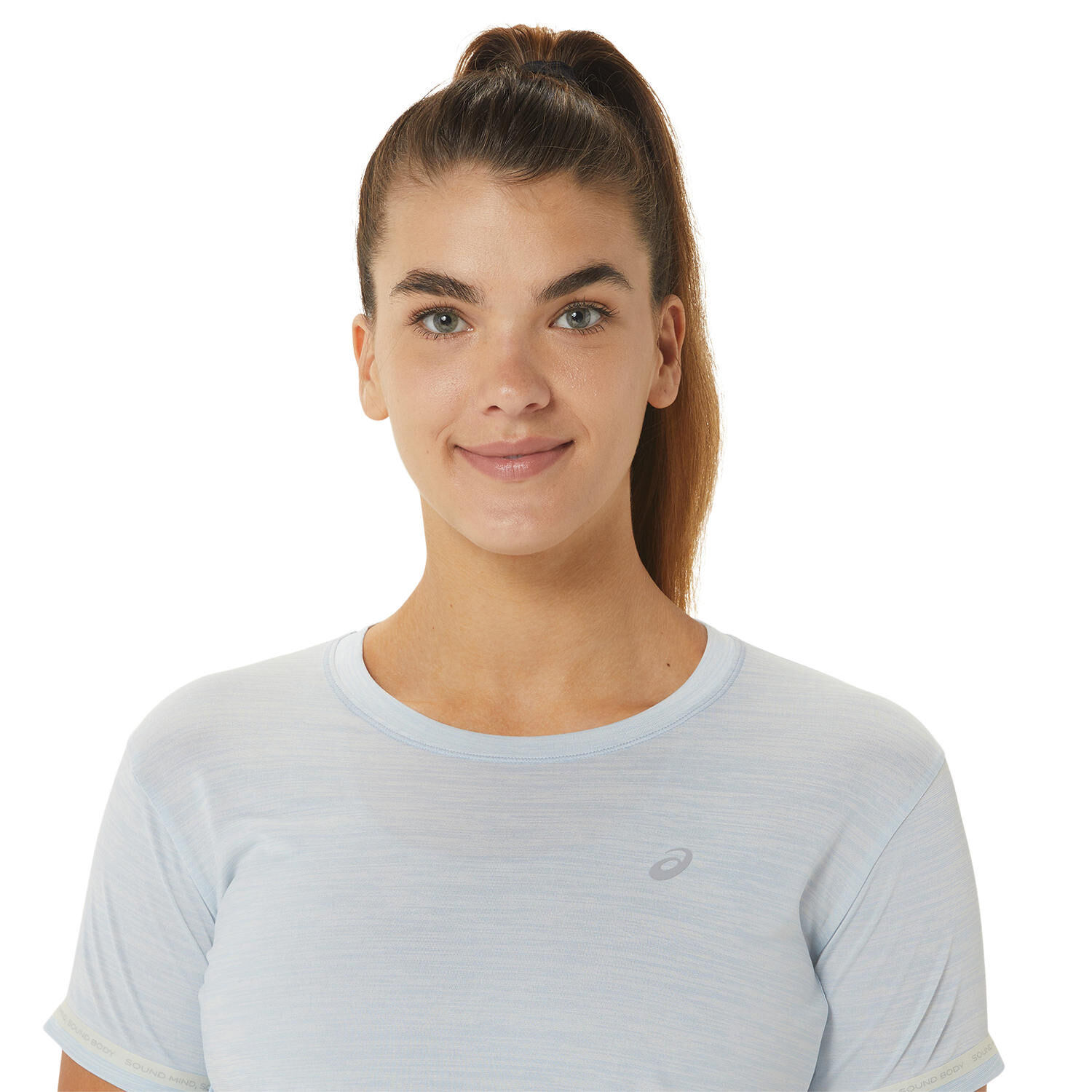 Race Crop Laufshirt Damen - Hellblau