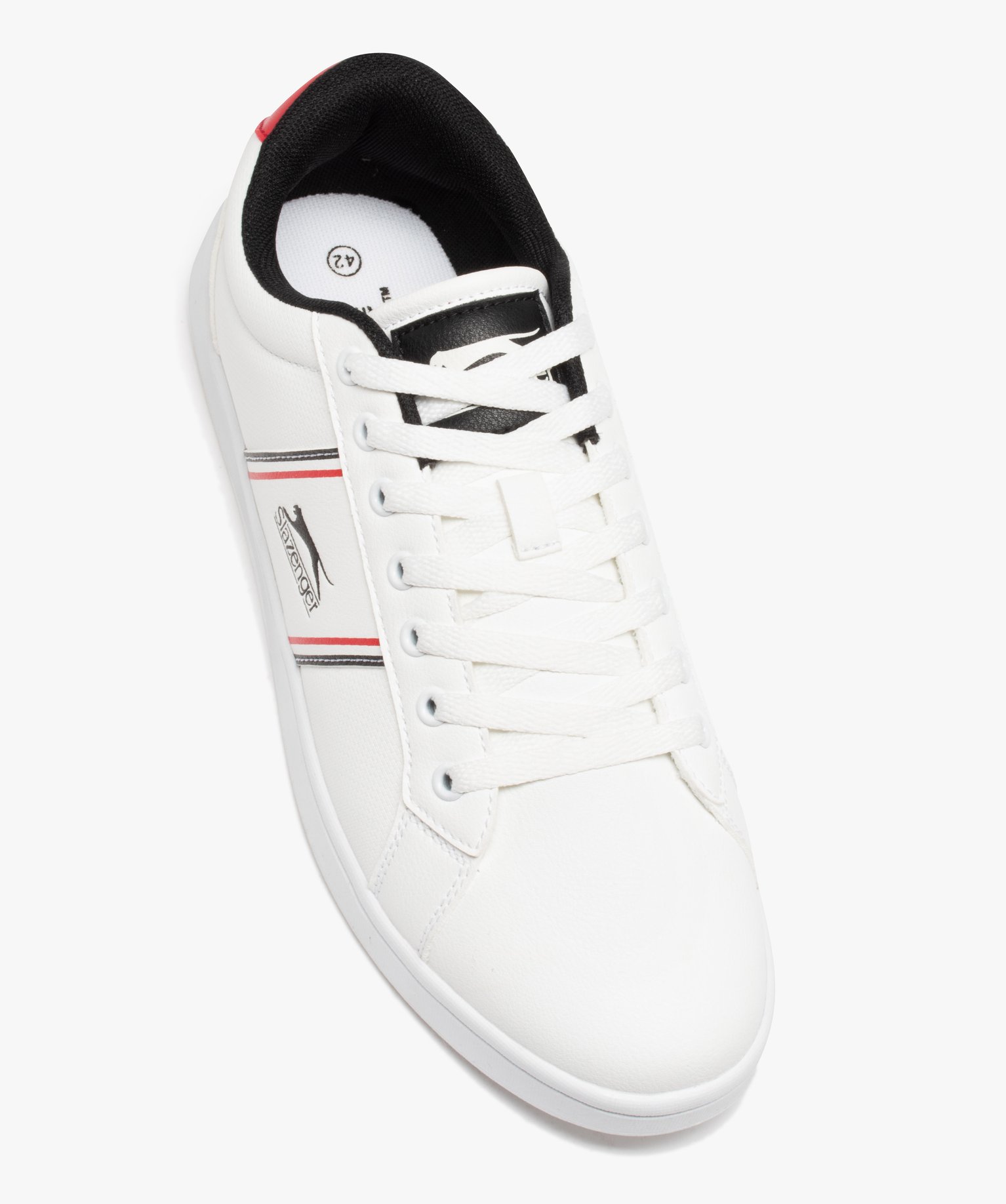 Baskets homme rétro à lacets et bandes colorées - Slazenger blanc | GEMO