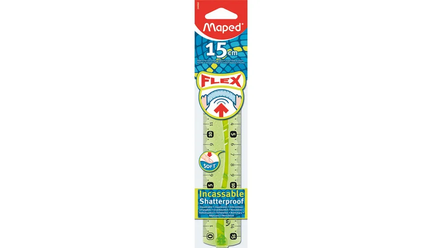 Maped Flachlineal 15cm sortiert