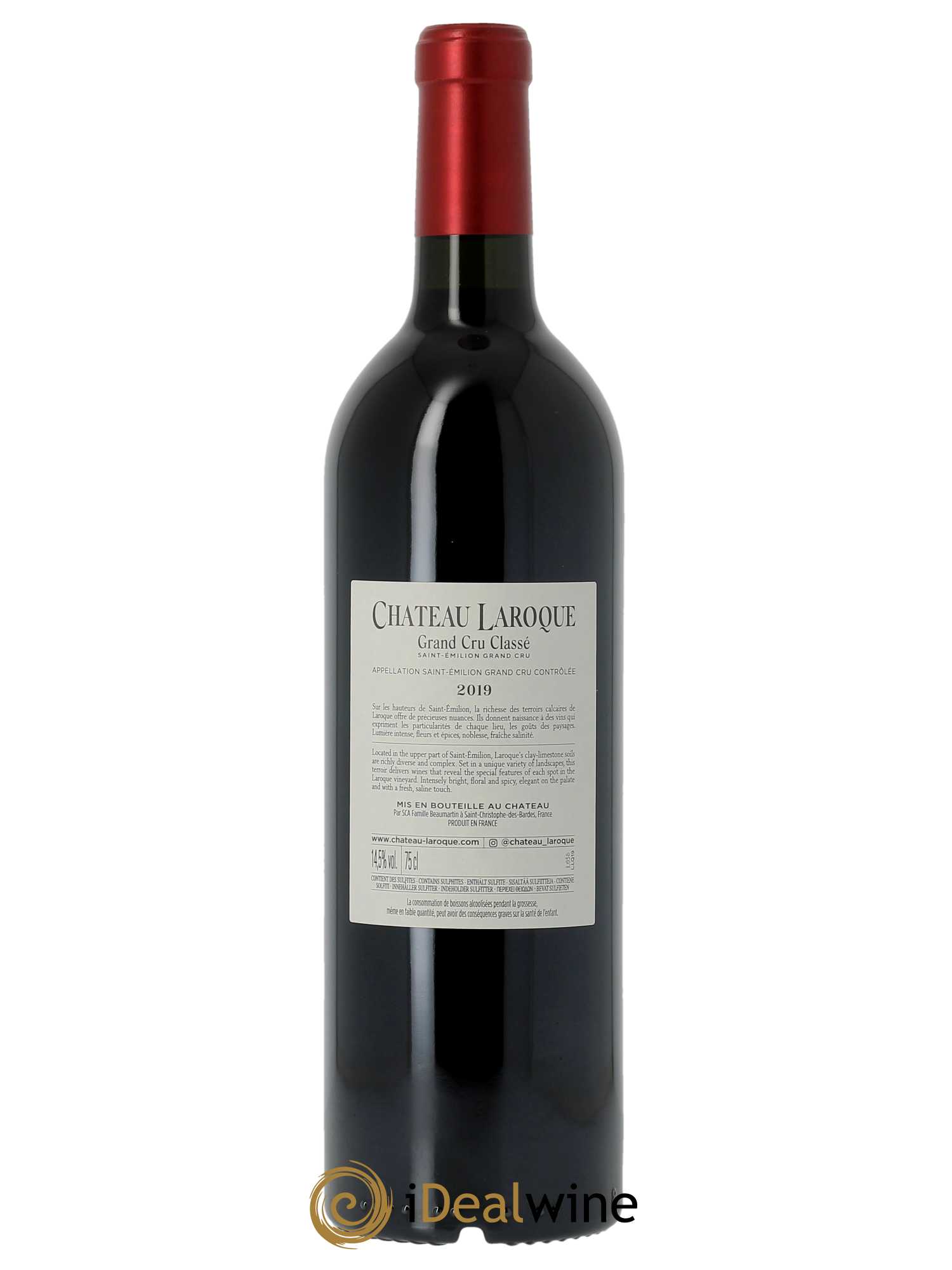 Château Laroque Grand Cru Classé (CBO à partir de 6 BTS) 2019 - Lot de 1 Bouteille
