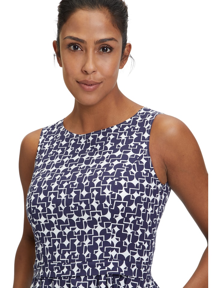 Vera Mont Kleid in Weiß/ Dunkelblau günstig kaufen