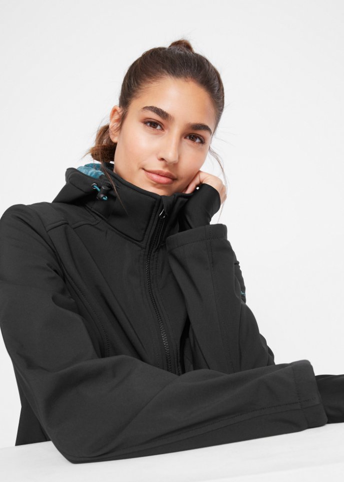 Funktions-Softshell-Longjacke mit Teddyfleece