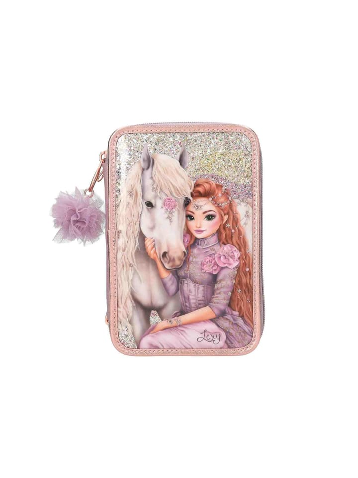 Depesche 3-Fach Federtasche VIVA VIOLET inkl. Stifte TOPModel 7,5 x 13 x 20 cm in lila günstig kaufen onesize