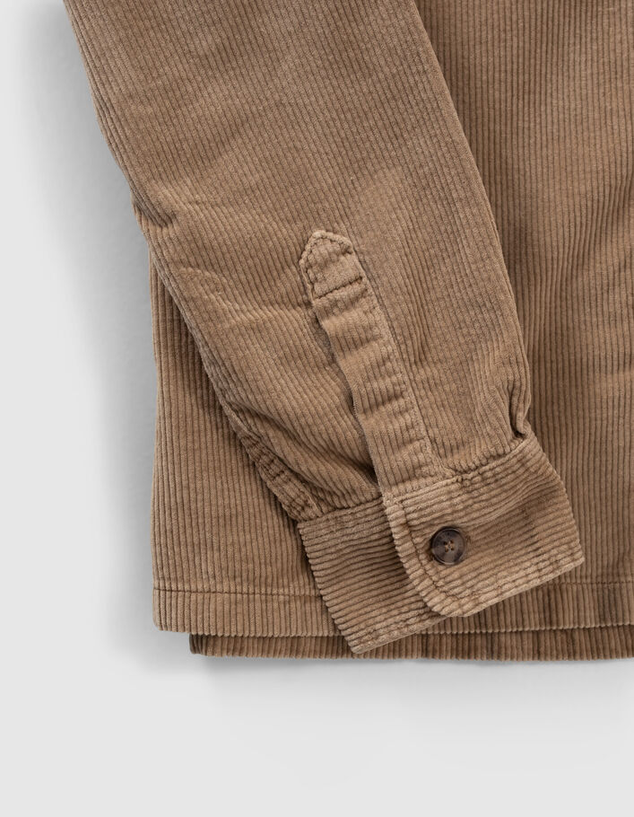 Surchemise REGULAR beige en velours côtelé Homme