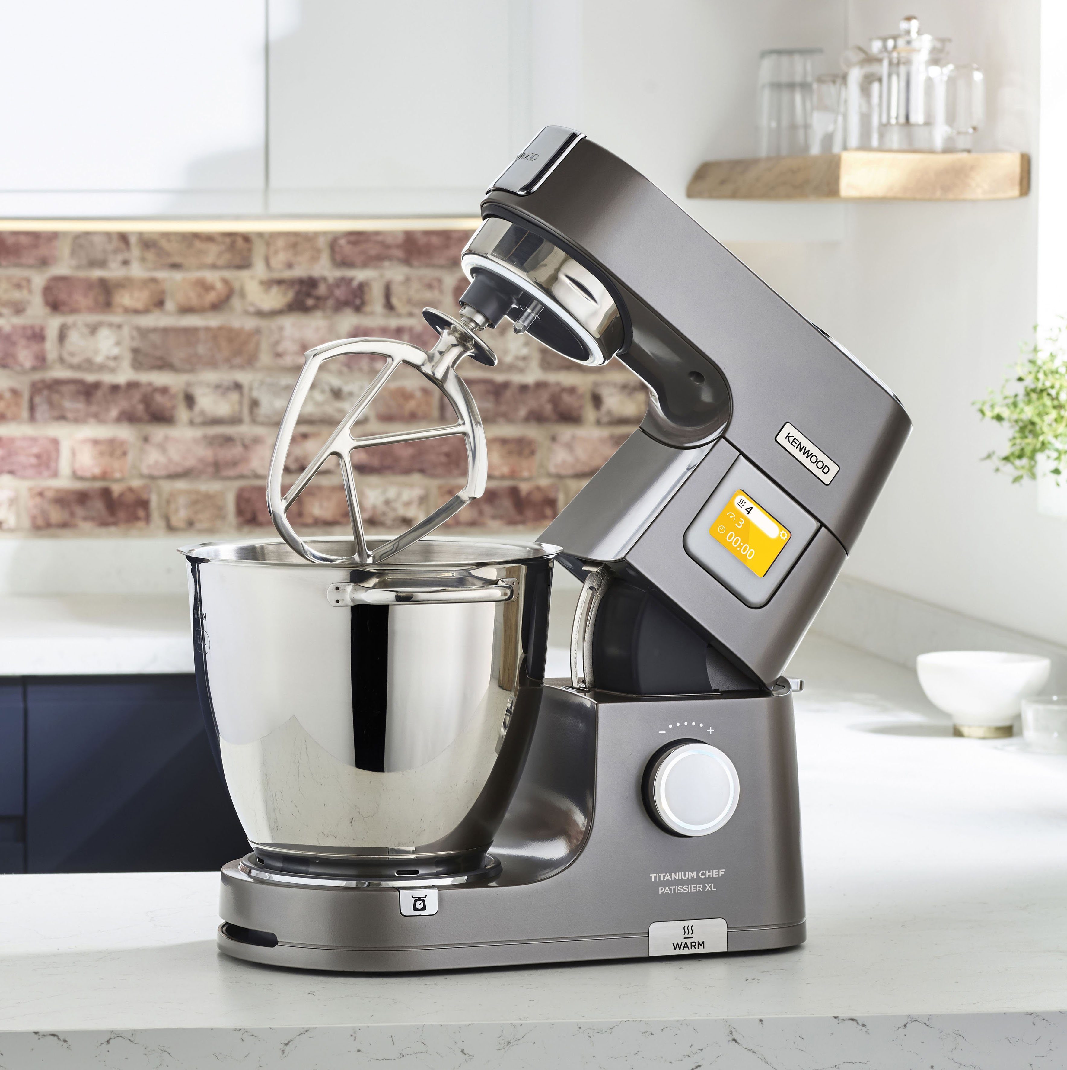 KENWOOD Küchenmaschine Titanium Chef Patissier XL KWL90.594SI, 1400 W, 7 l Schüssel, Wärmefunktion, zusätzliche 5 l Schüssel, inkl. umfangreiches Zubehör