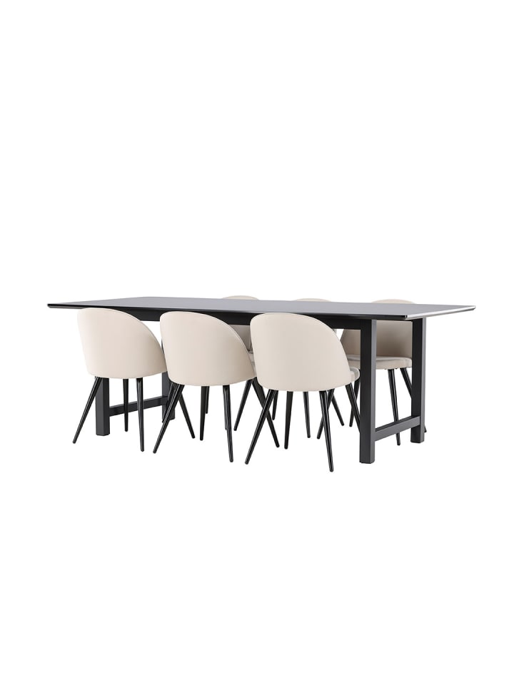 ebuy24 Essgruppe Oslo (7-teilig) Beige 220 x 100 cm günstig kaufen onesize