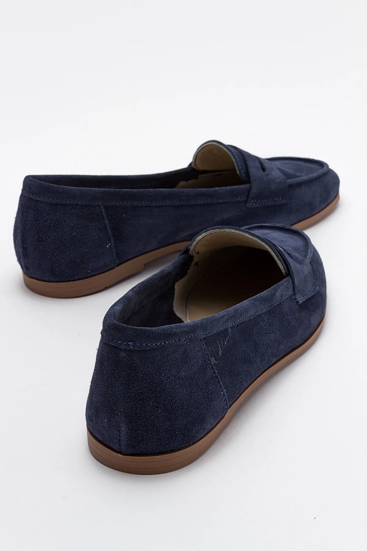 LuviShoes  Damen-Ballerina aus Denim-Wildleder F02