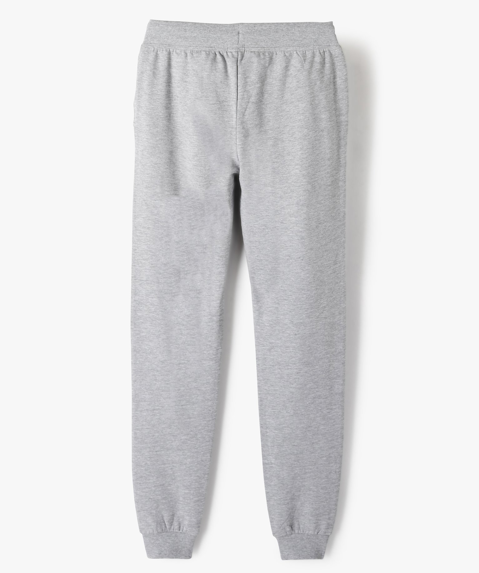 Pantalon de jogging fille avec intérieur molletonné gris | GEMO