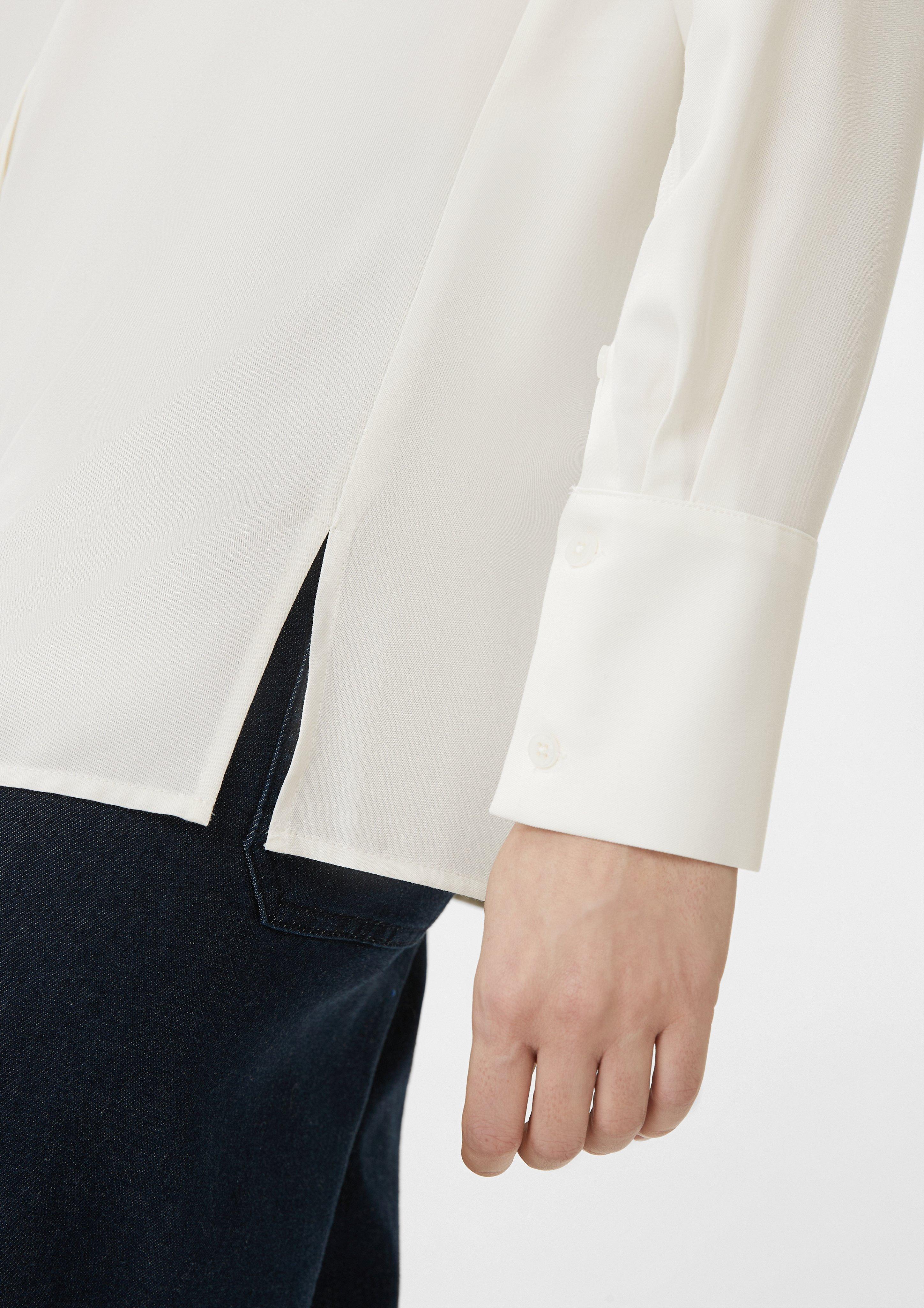 Bluse mit Knopfleiste - weiß