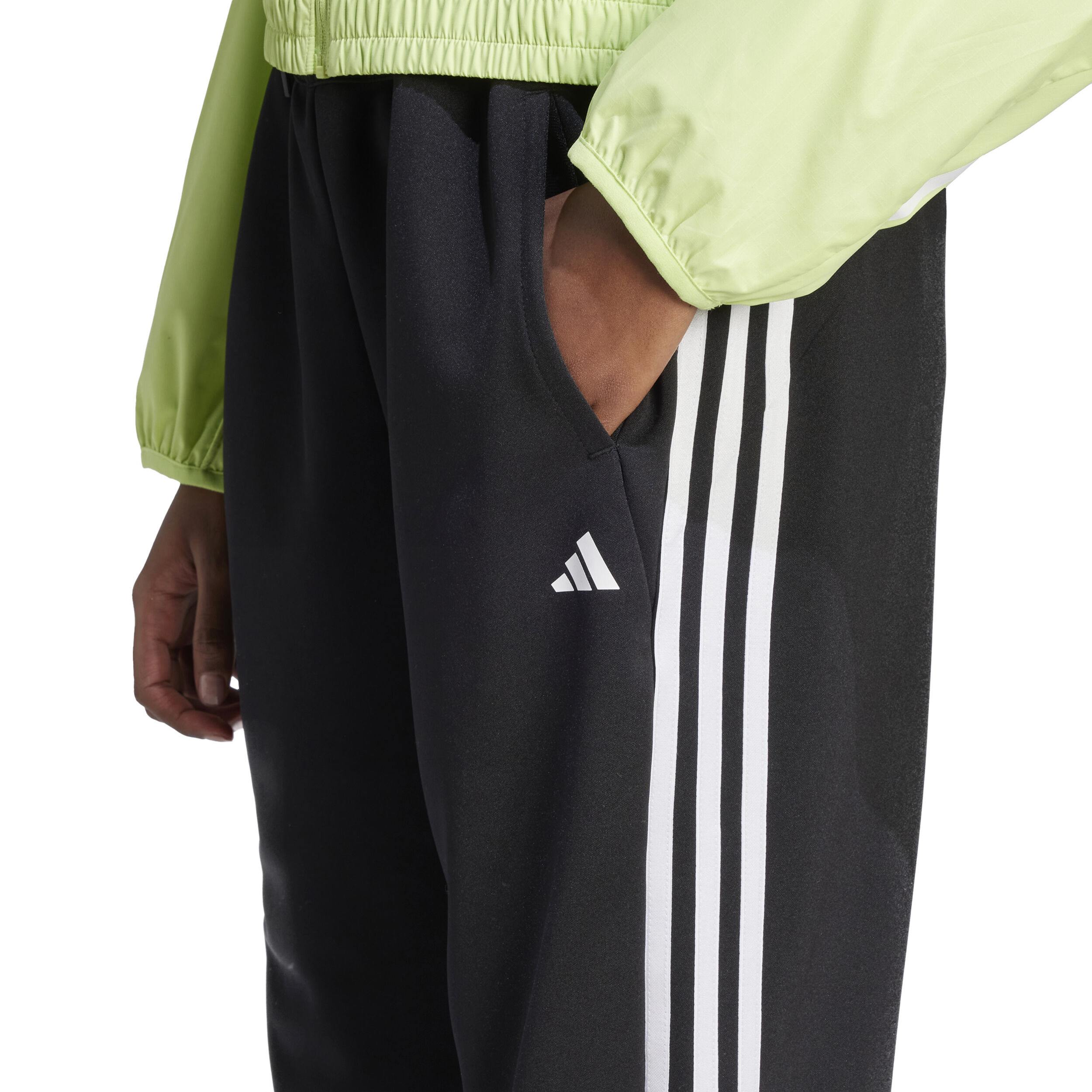 Essetials 3-Stripes Trainingshose Damen - Schwarz, Weiß