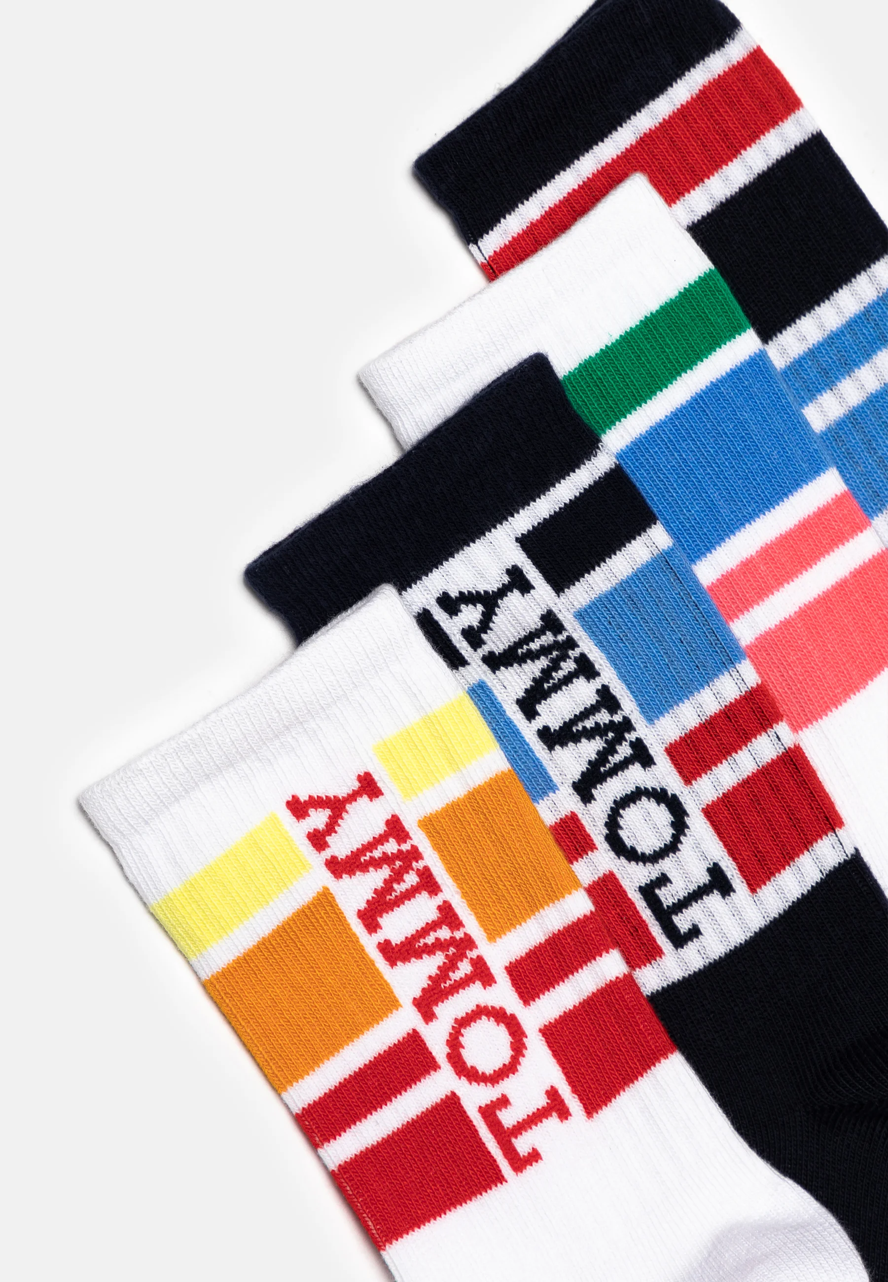Calcetines deportivos unisex Tommy Hilfiger para niños, paquete de 4