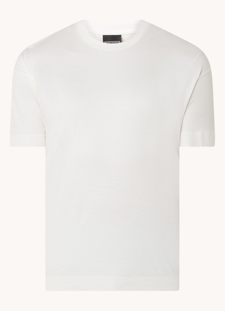 Tricou cu guler rotund din amestec de lyocell Emporio Armani