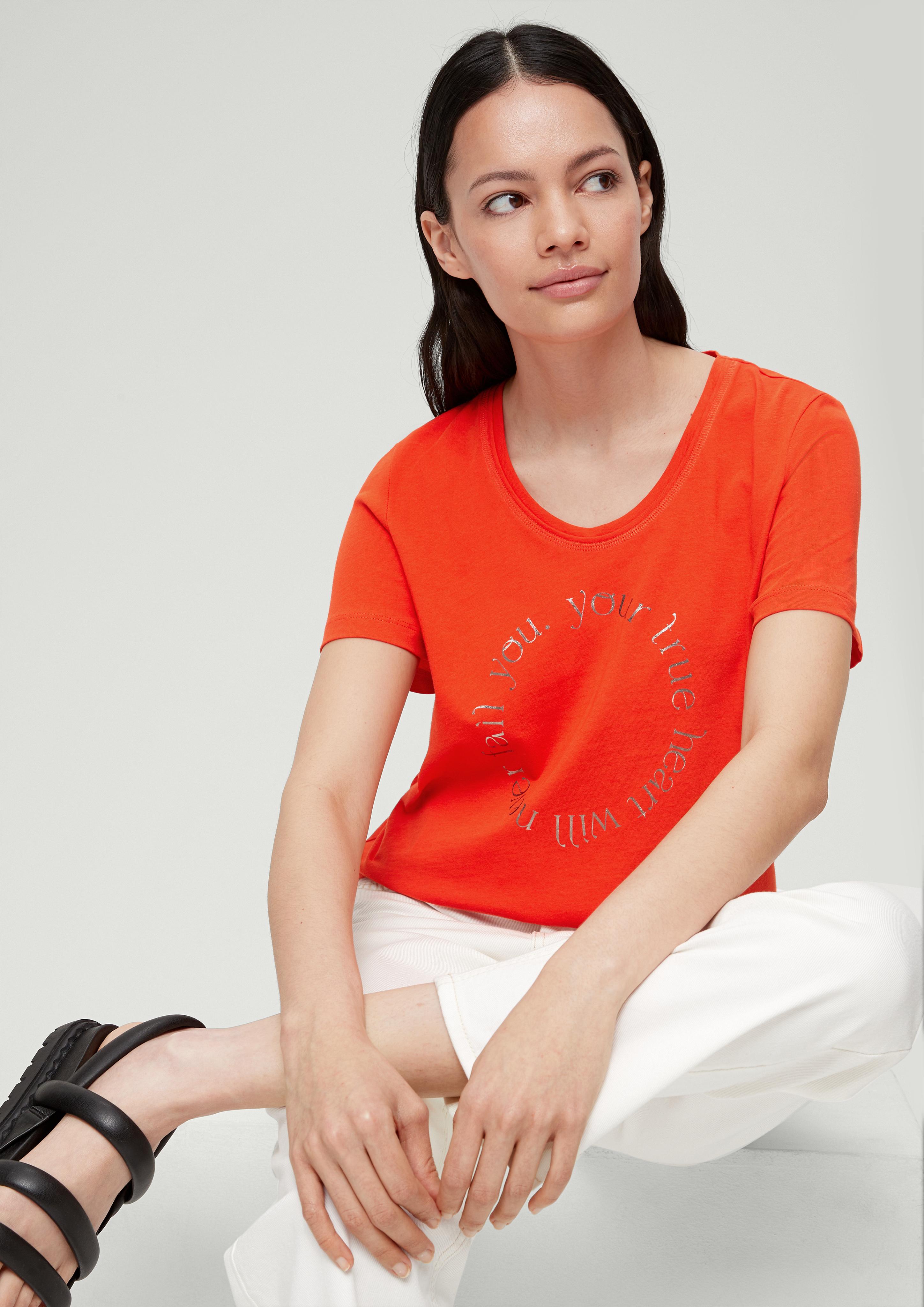 Baumwollshirt mit Frontprint  2132911-25D2