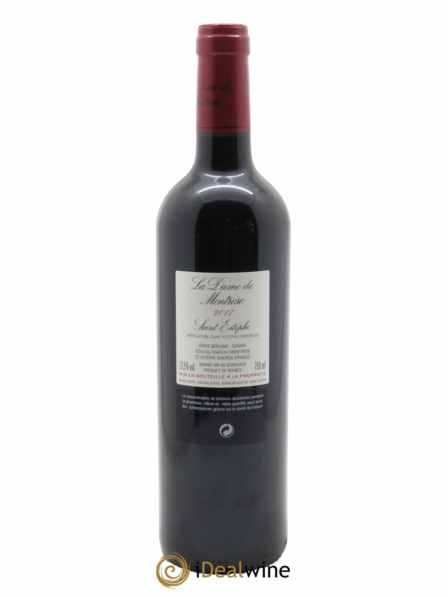 La Dame de Montrose Second Vin  2017 - Lot de 1 Bouteille