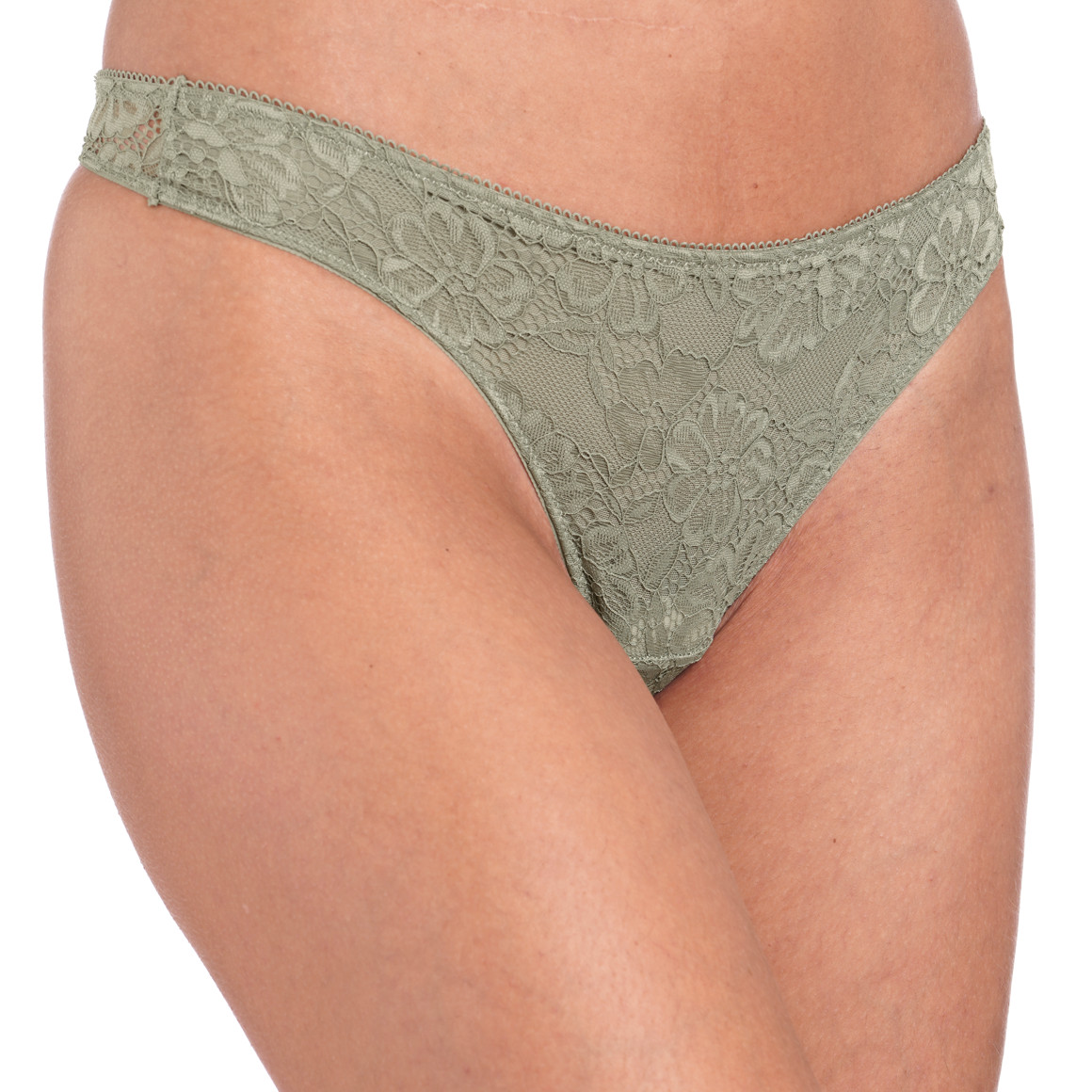 Damen String aus floraler Spitze