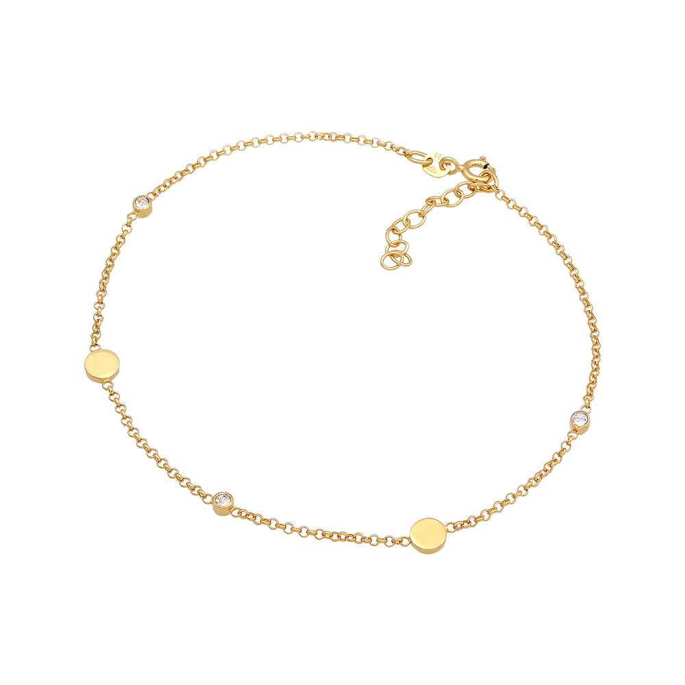 Elli Elli Bracelet de Cheville Femmes bracelet de cheville plaquette Basique avec cris Bijoux