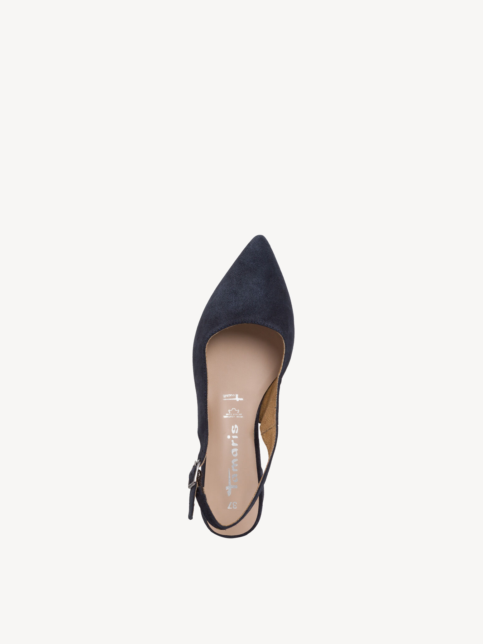 Escarpin en cuir - bleu