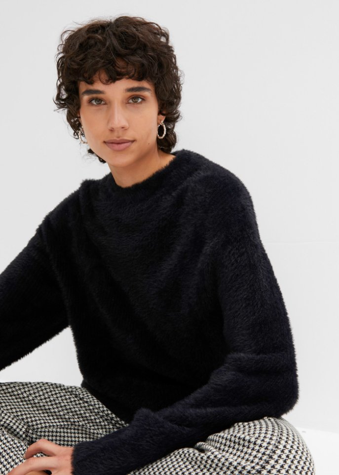 Pullover mit Hairy-knit
