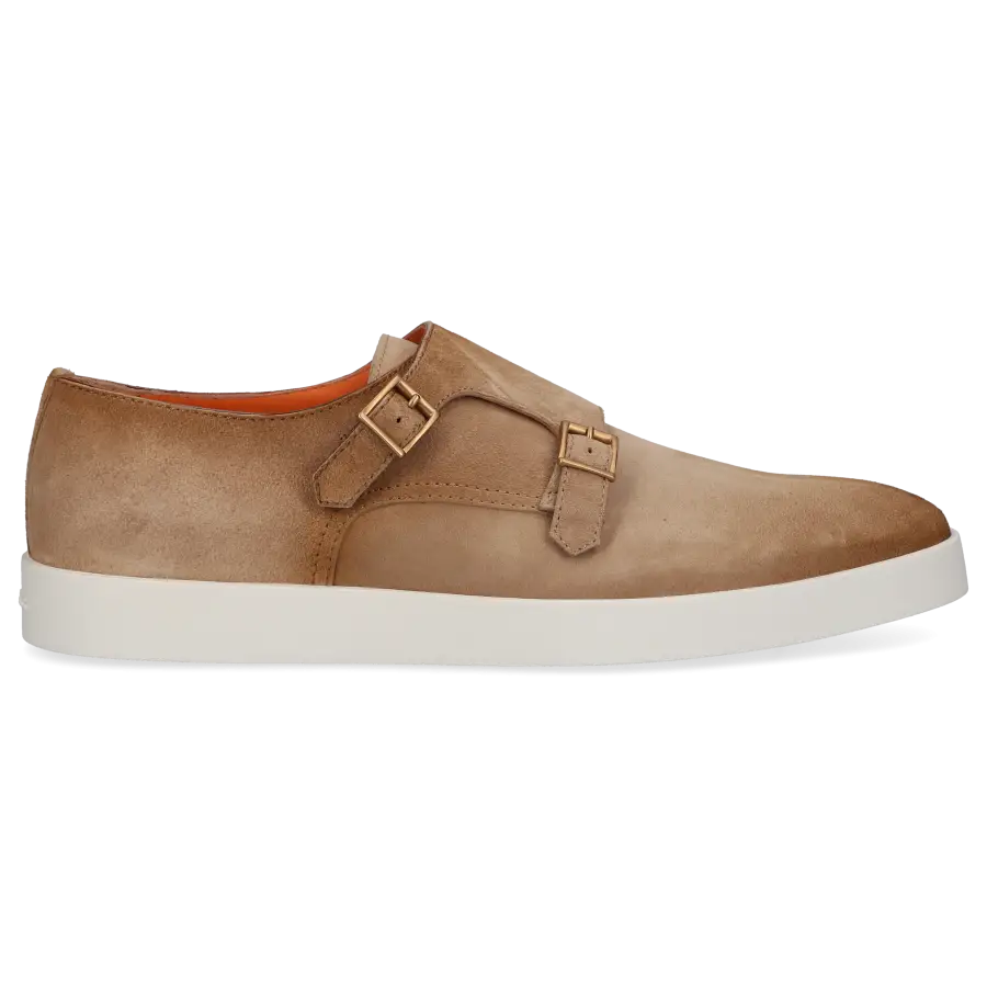 Santoni - Monk Schuhe MGAI17 Veloursleder - beige