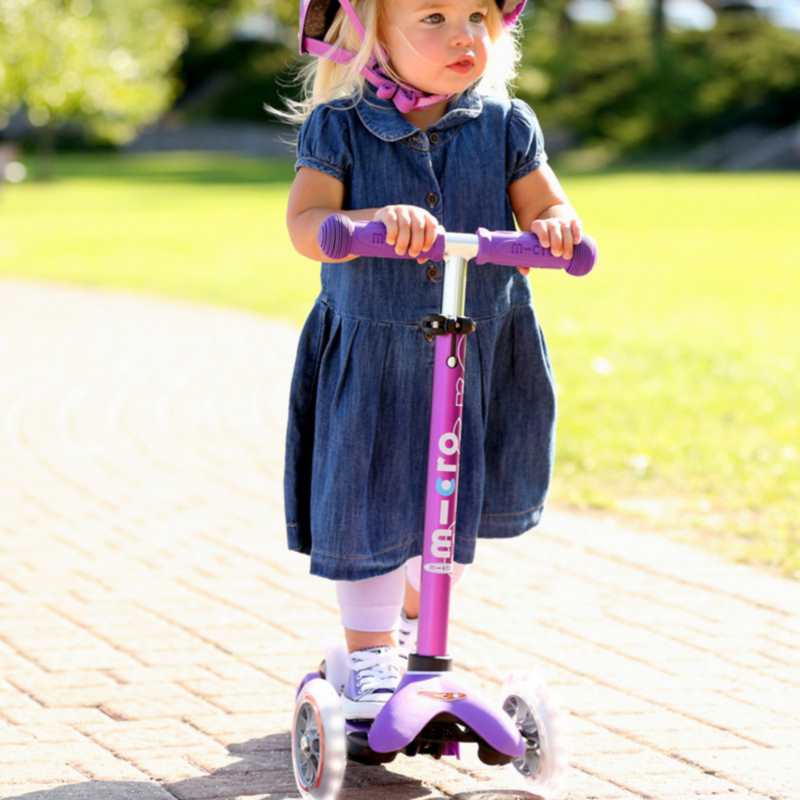 Trottinette 3 Roues Enfant - Mini Micro Deluxe Violet Led