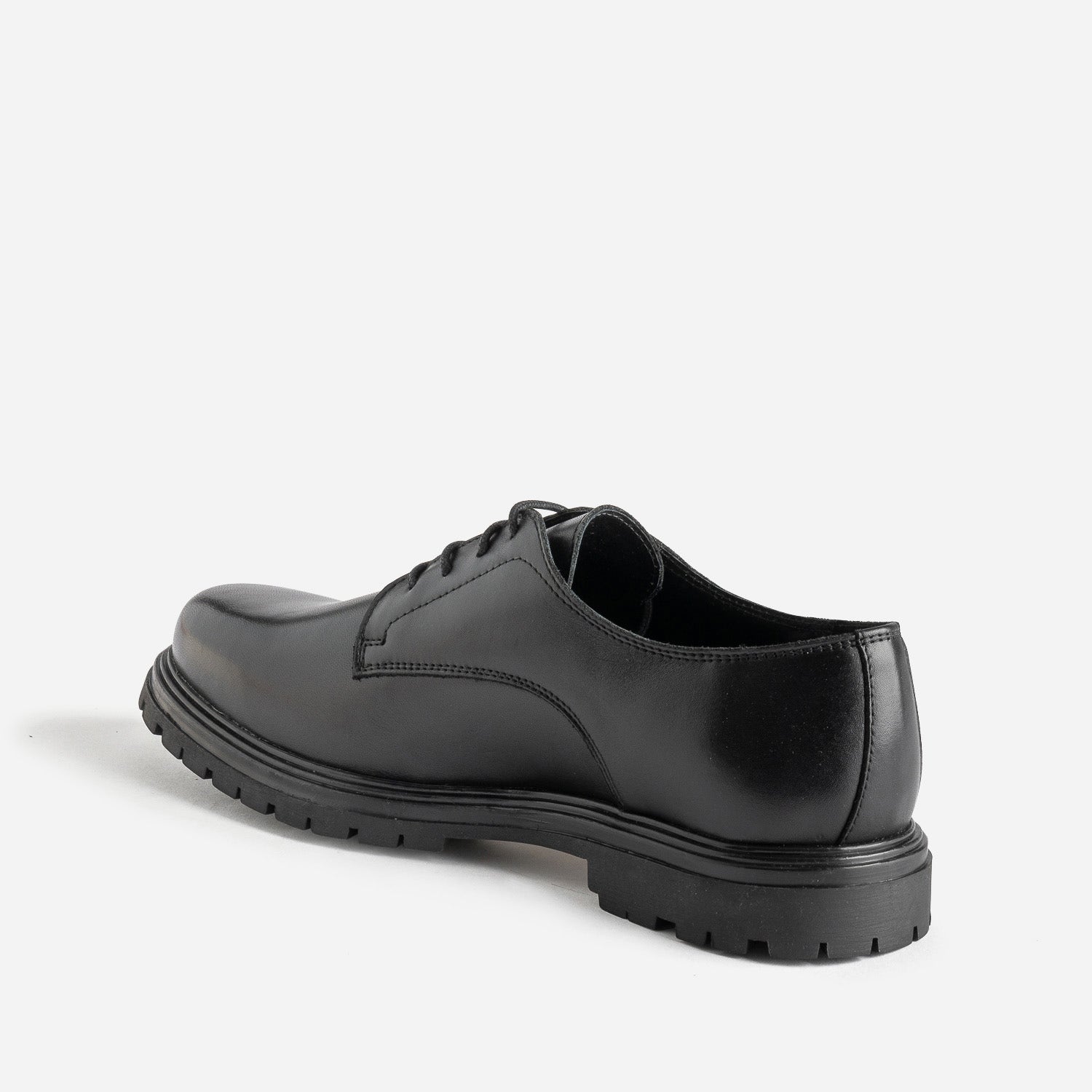 Derby noir cuir semelle crantée