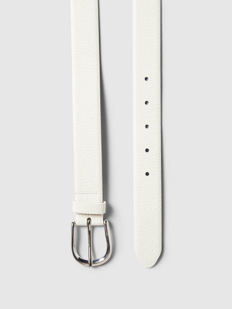 Gürtel aus Leder mit Dornschließe Modell 'Adra' in weiß