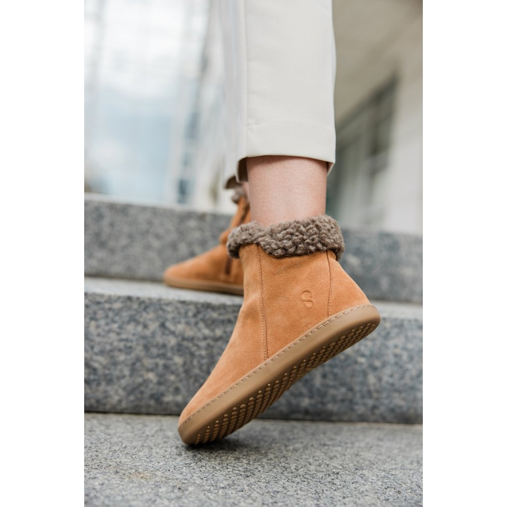 Shapen Fluffy 2.0 Brown Winterbarfußschuhe