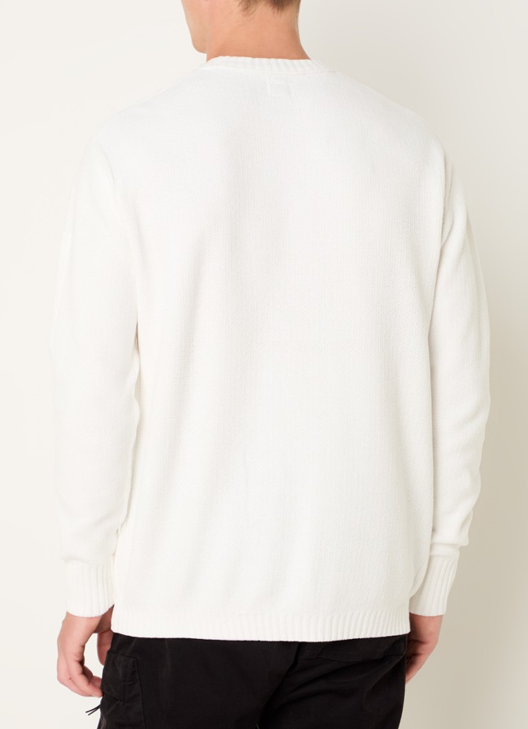 CP Company Chenille-Pullover aus grob gestricktem Material mit Logo