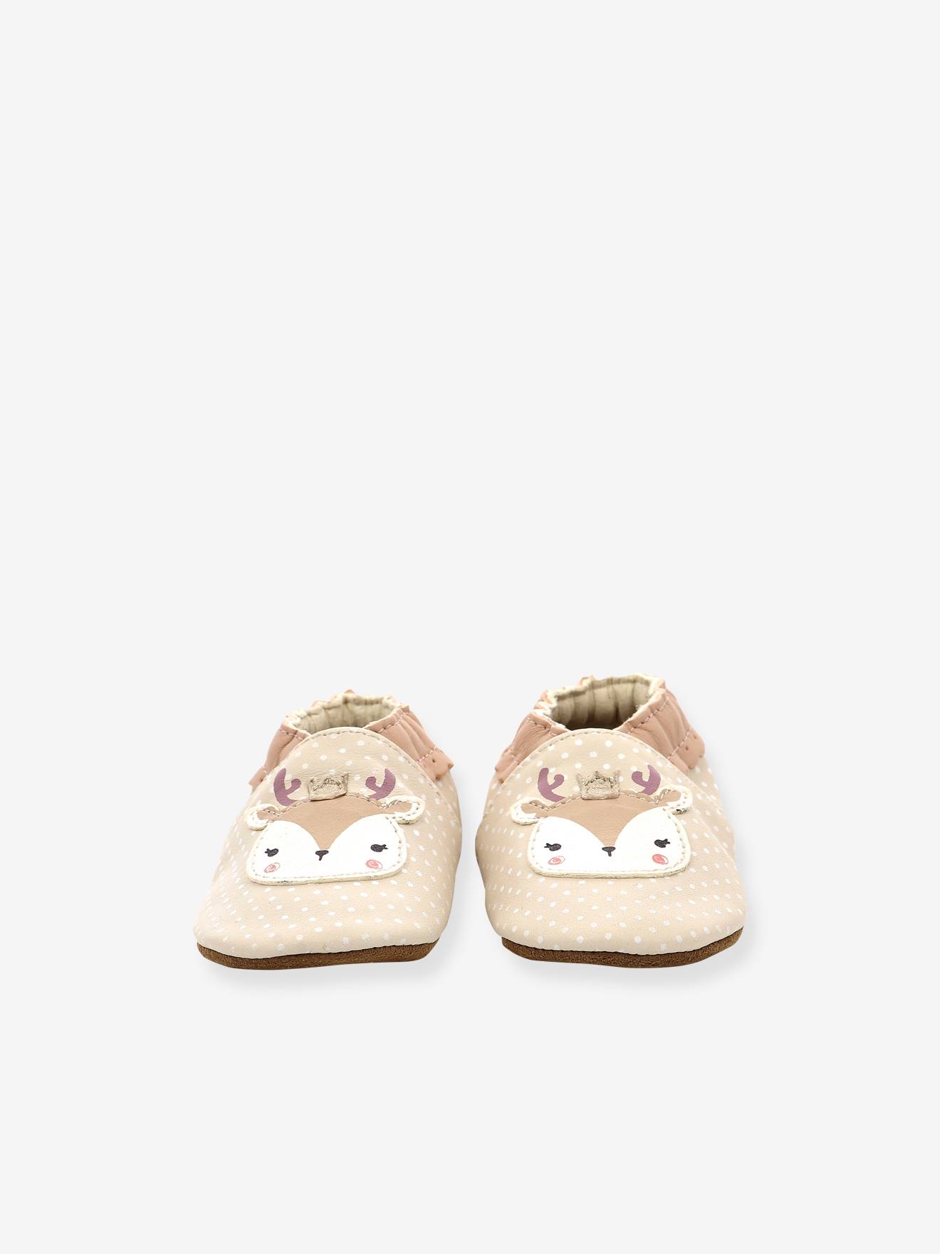 Chaussons cuir souple bébé Fancy Snow 874581-10 ROBEEZ© beige