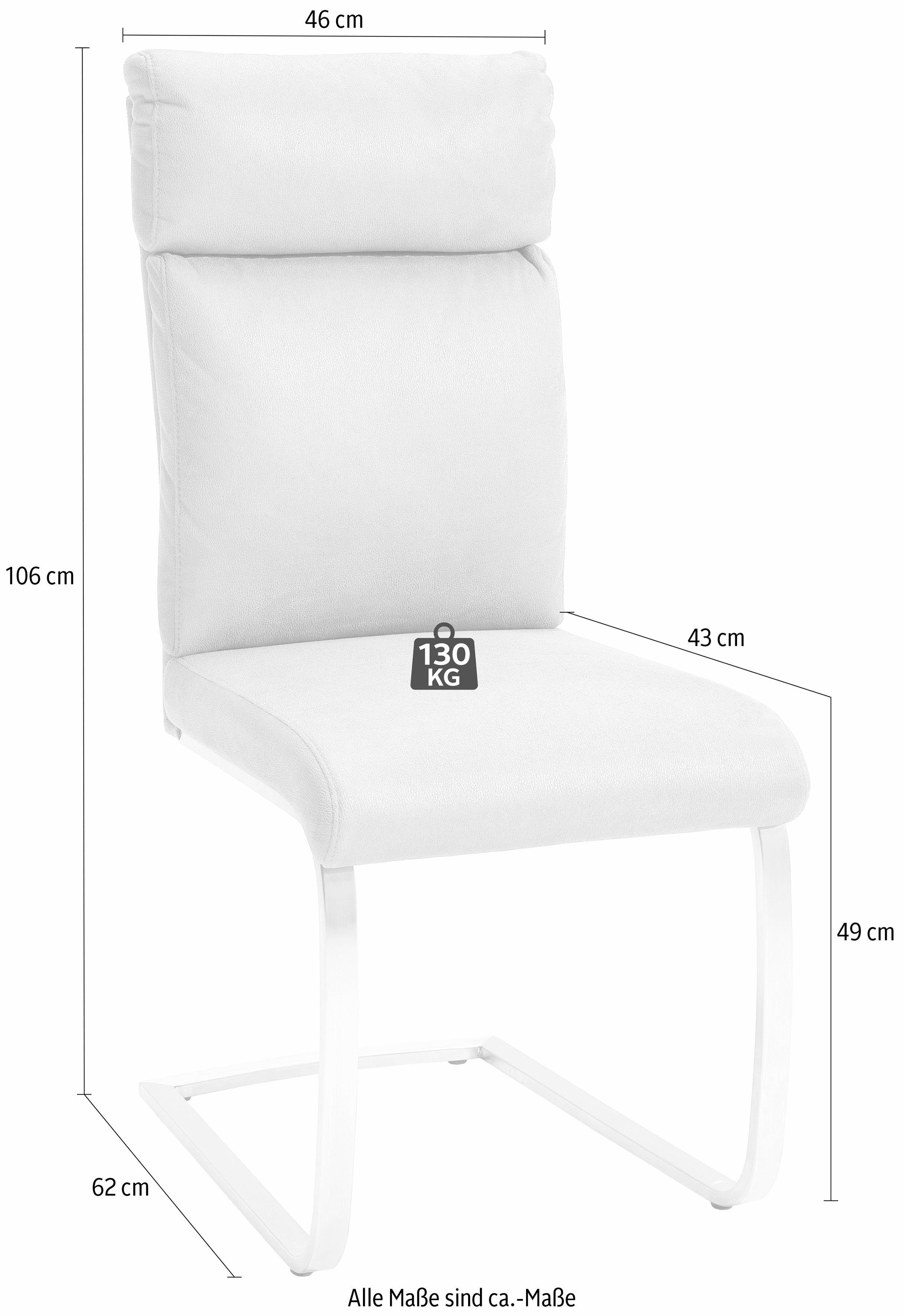 MCA furniture Freischwinger (Set, 2 St), Stuhl belastbar bis 130 Kg