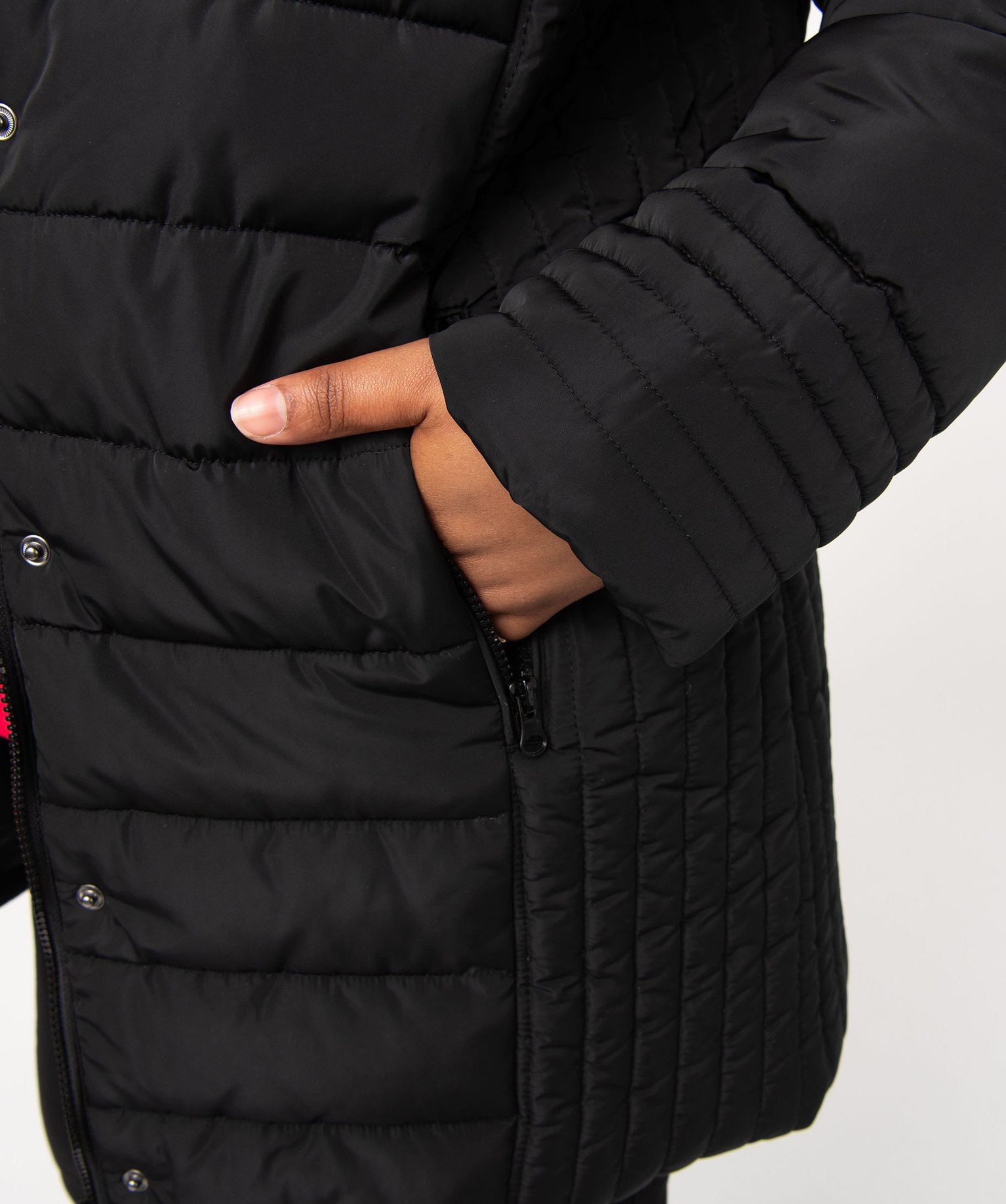 Manteau femme grande taille matelassé avec col doublé noir | GEMO