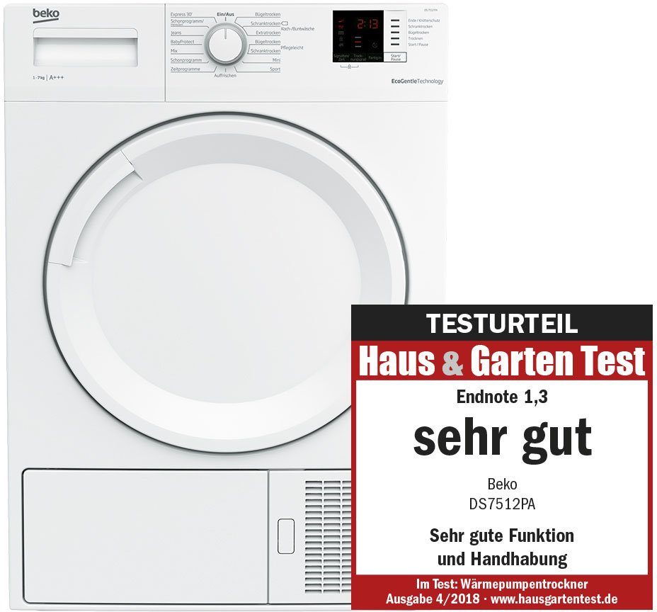 BEKO Wärmepumpentrockner DS7512PA, 7 kg