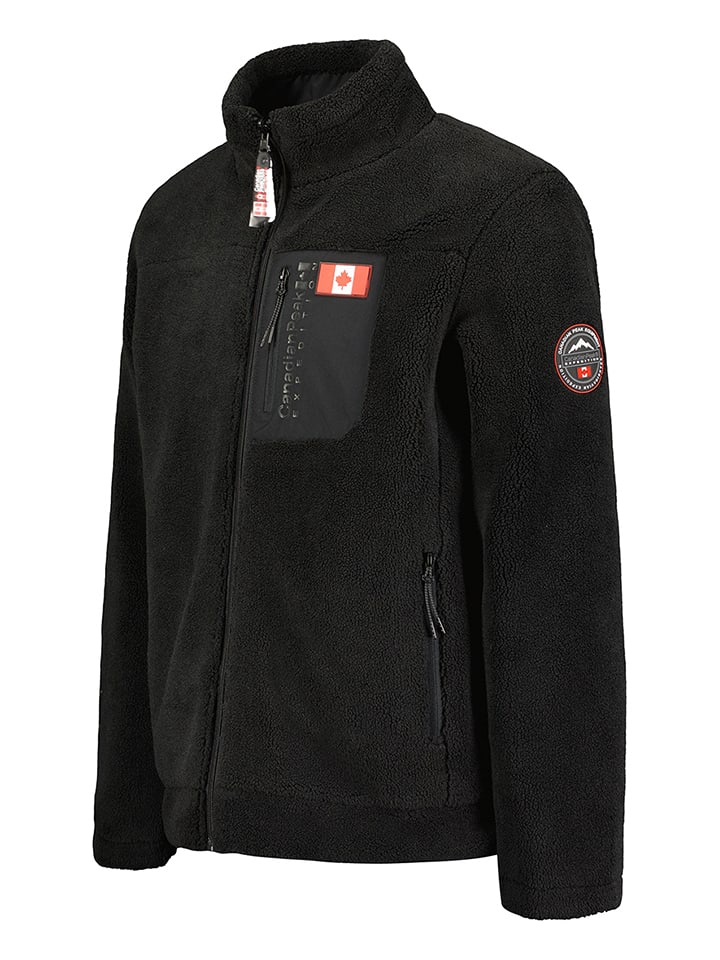 Canadian Peak Fleecejacke in Schwarz günstig kaufen