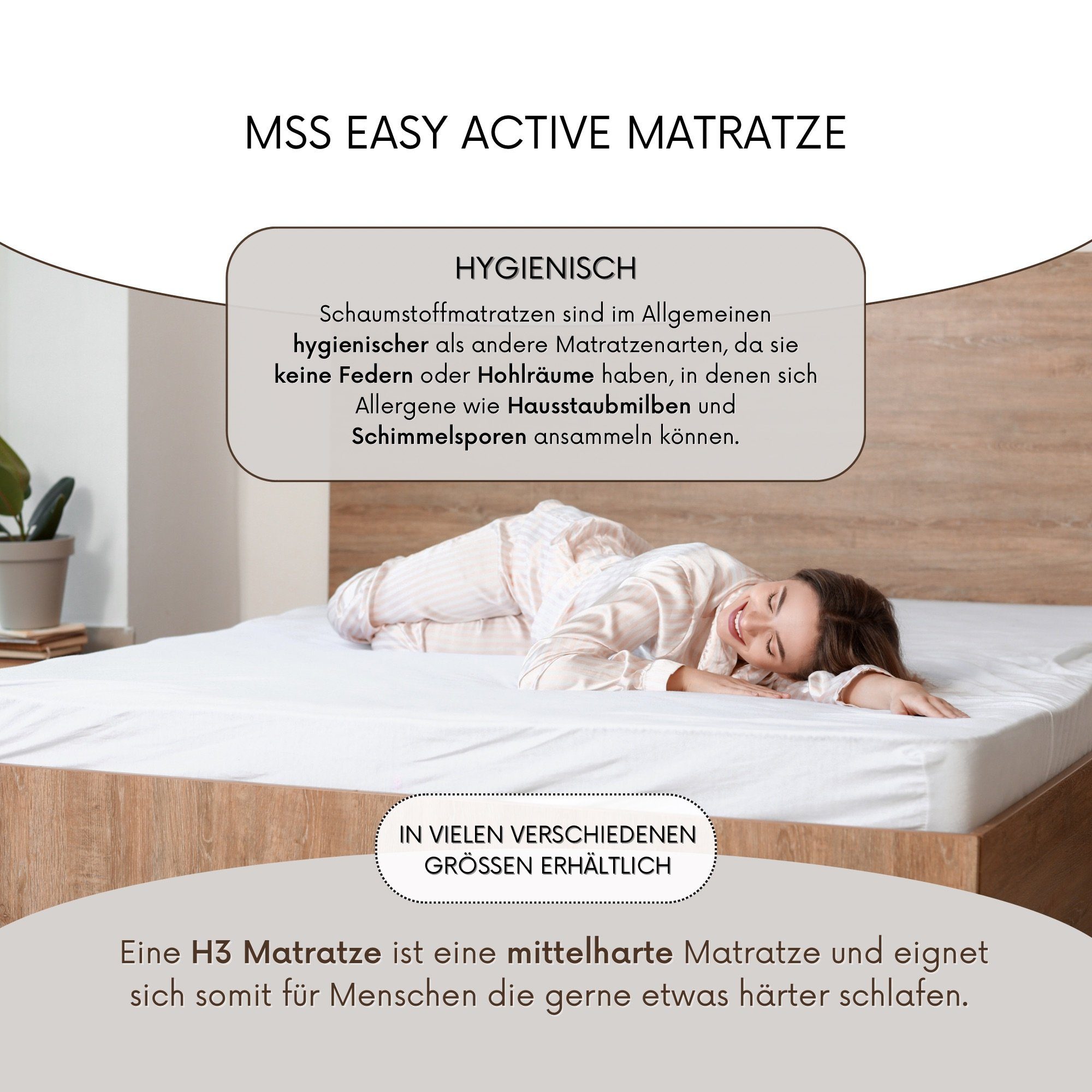 Kaltschaummatratze EASY ACTIVE Rollmatratze, MSS e.K., 11 cm hoch, (Härtegrad: H3), Bezug bis 60° C waschbar, Made in Germany