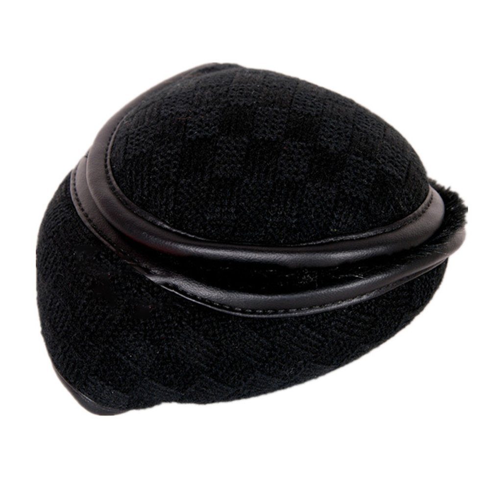 Opspring Ohrenwärmer Gestrickte Plüsch-Ohrmuscheln,verstellbare und faltbare Ohrmuscheln