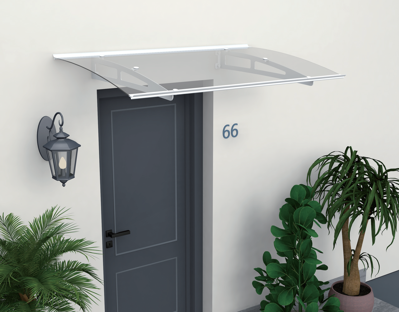 Powertec Garden Vordach 150 x 90 cm 4mm Dicke