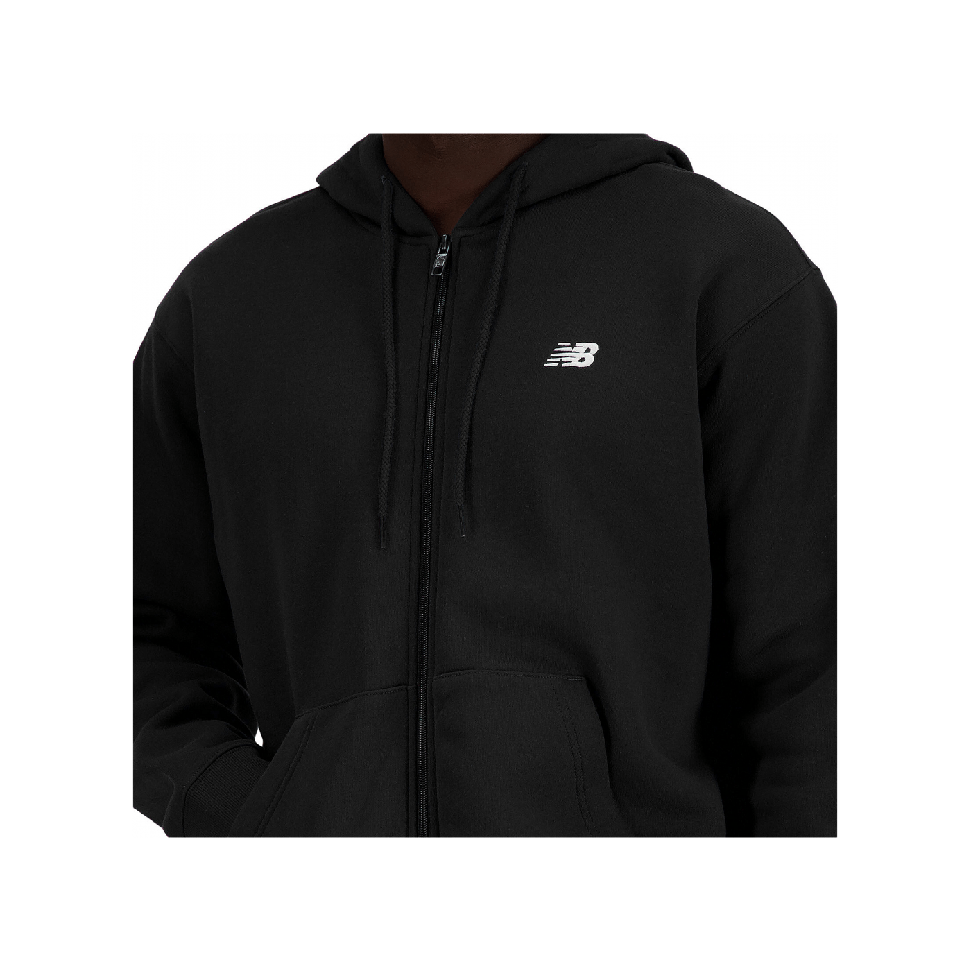New Balance Sport Essentials Logo Fleece Jacke Schwarz FBK